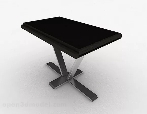 Black Minimalist Dining Table Decor 3d model Black Minimalist Dining Table Decor 3d model