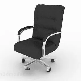 Black Modern Simple Office Chair 3d model