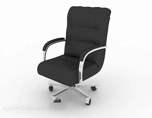 Black Modern Simple Office Chair 3d model Black Modern Simple Office Chair 3d model