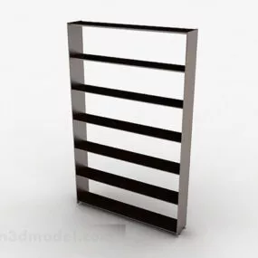 Black Multi-layer Office File Rack 3d model
