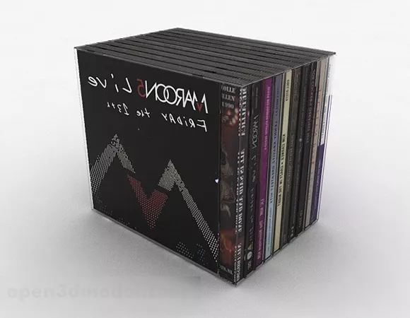 Cd With Label 3d model