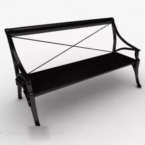 Black Park Iron Seat 3d model