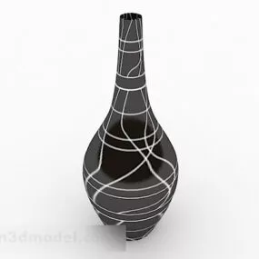Black Pattern Ceramic Ornament 3d model