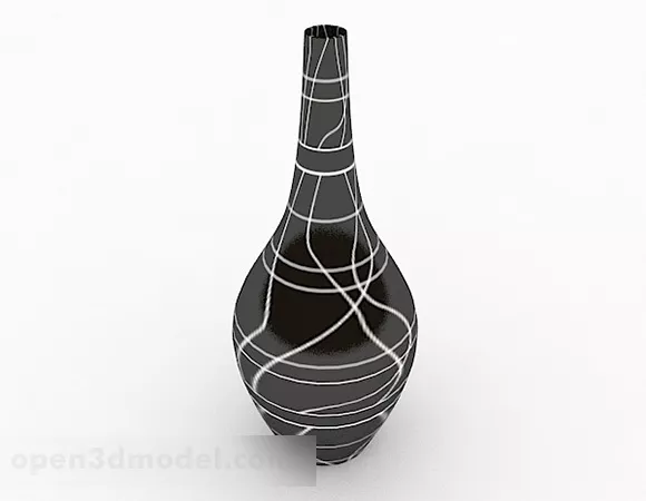 Black Pattern Ceramic Ornament 3d model Black Pattern Ceramic Ornament 3d model