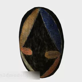 Black Pattern Mask Decoration 3d model