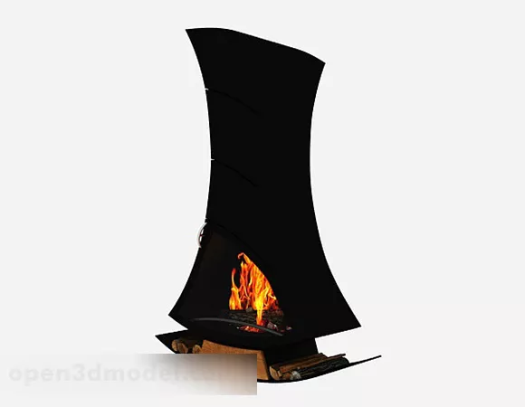 Fireplace Tiled Finished 3d model