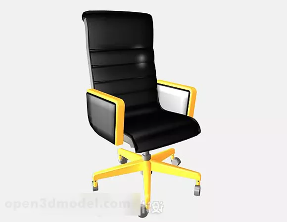 Black Private Office Chair 3d model Black Private Office Chair 3d model