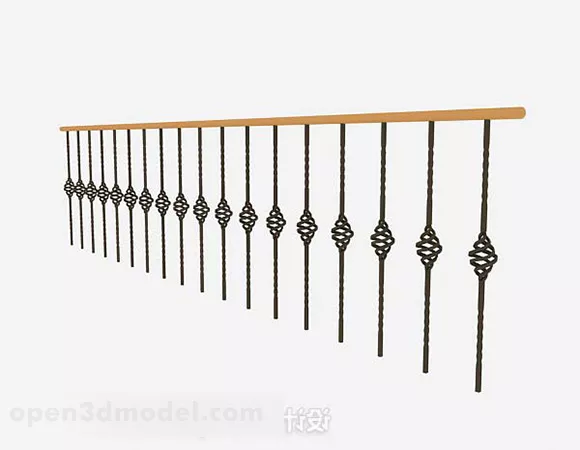 Black Personality Railing 3d model Black Personality Railing 3d model