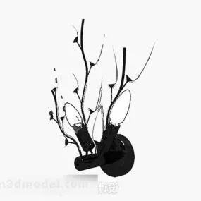 Black Decor Wall Lamp 3d model
