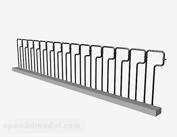 Black Railing 3d model Black Railing 3d model