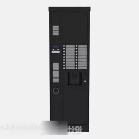 Black Refrigerator Thin Style 3d model