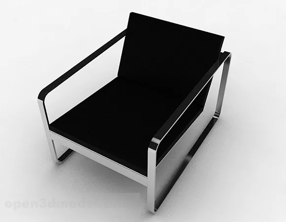 Black Simple Design Home Chair Furniture 3d model Black Simple Design Home Chair Furniture 3d model