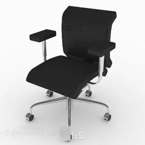 Black Simple Modern Lounge Chair 3d model