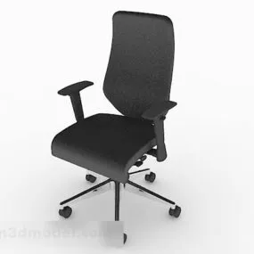Black Simple Office Chair 3d model