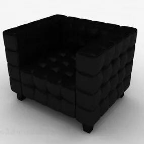Black Single Sofa 3d model