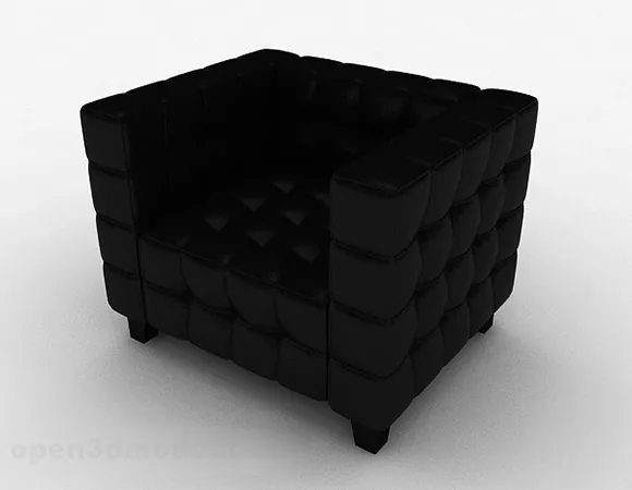 Black Single Sofa 3d model Black Single Sofa 3d model