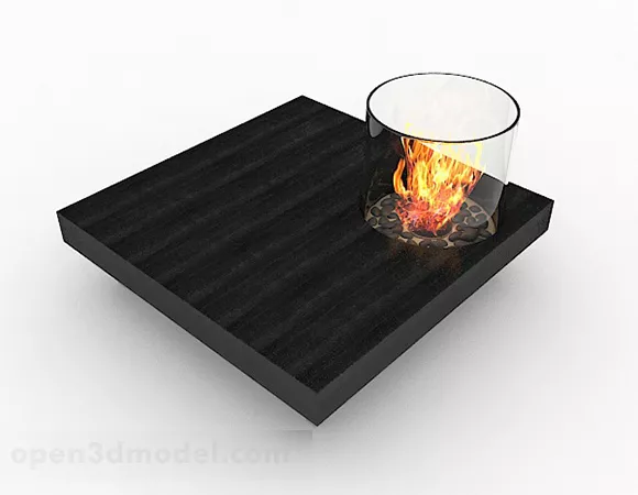 Black Small Coffee Table 3d model Black Small Coffee Table 3d model