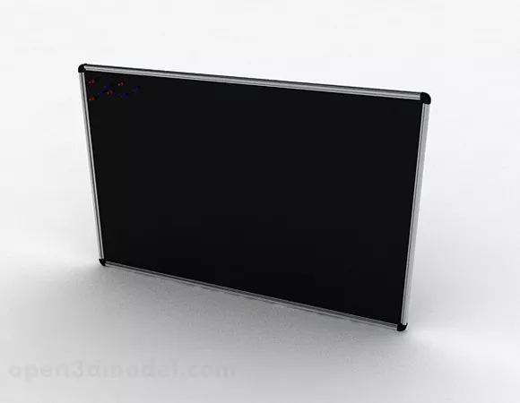 Black Square Blackboard 3d model Black Square Blackboard 3d model