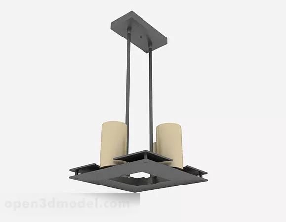 Black Square Chandelier Design 3d model Black Square Chandelier Design 3d model
