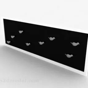 Black Square Contemporary Painting 3d model