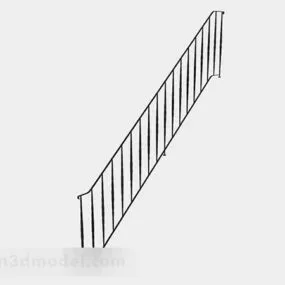Black Stair Railing Design 3d model