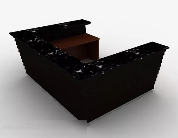 Black Stone Desk 3d model Black Stone Desk 3d model