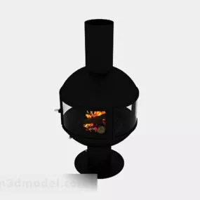 Black Stove 3d model
