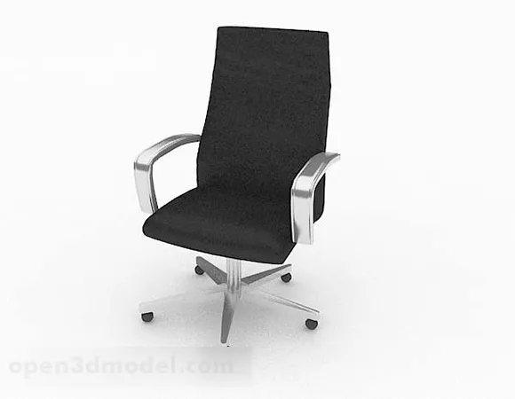 Black Study Chair 3d model Black Study Chair 3d model