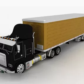 Black Head Truck Vehicle 3d model