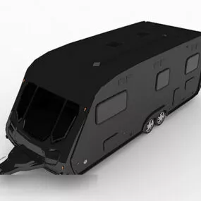 Black Truck Carriage Vehicle 3d model