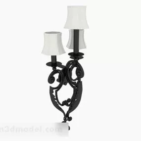Black Wall Lamp Furniture 3d model
