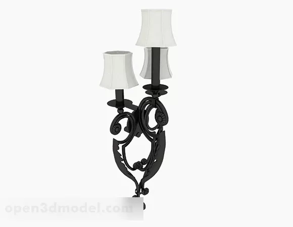 Black Wall Lamp Furniture 3d model Black Wall Lamp Furniture 3d model
