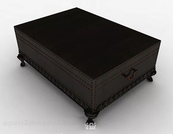 Black Wooden Coffee Table 3d model Black Wooden Coffee Table 3d model