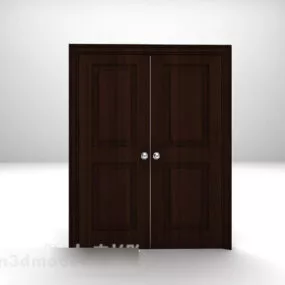 Black Wooden Door 3d model