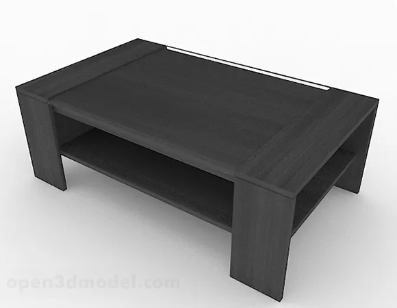 Black Wooden Simple Coffee Table 3d model Black Wooden Simple Coffee Table 3d model