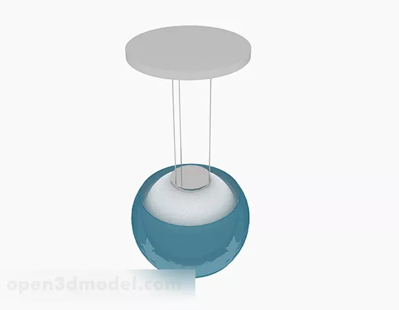 Blue Chandelier 3d model Blue Chandelier 3d model