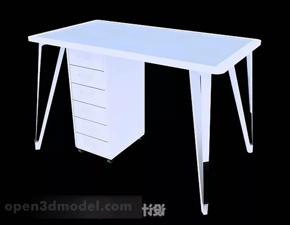 Blue Desk 3d model Blue Desk 3d model