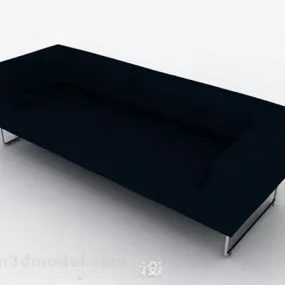 Blue Double Sofa Furniture 3d model
