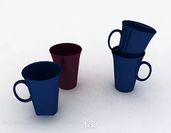 Wine Glass Cup Tableware 3d model