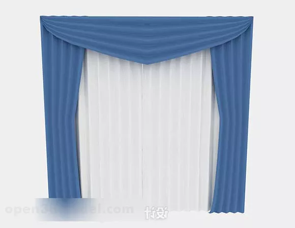 Blue Fresh Curtain 3d model Blue Fresh Curtain 3d model