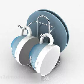 Blue Fresh Tableware 3d model