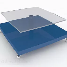 Blue Glass Coffee Table 3d model