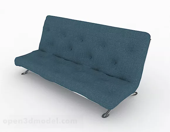Blue Minimalist Loveseat Sofa 3d model Blue Minimalist Loveseat Sofa 3d model