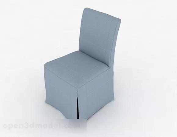 Blue Minimalist Restaurant Chair 3d model Blue Minimalist Restaurant Chair 3d model