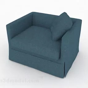 Blue Minimalist Sofa Chair Furniture 3d model