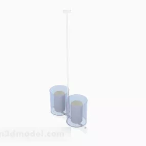 Blue Minimalistic Chandelier 3d model