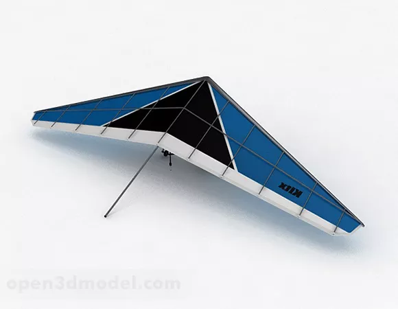 Blue Paragliding Sport 3d model Blue Paragliding Sport 3d model