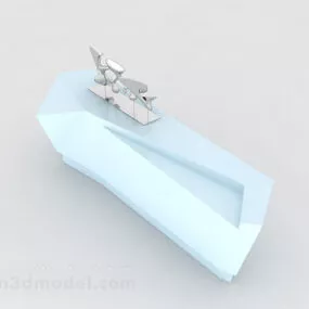 Blue Personality Simple Interior Furniture 3d model