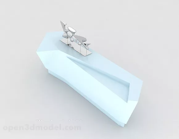 Blue F1 Racing Car 3d model