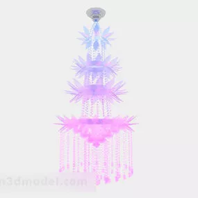 Blue Purple Fantasy Chandelier 3d model